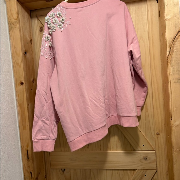 Queen of Sparkles Pink Embellished Sweater with Champagne Design - Picture 5 of 6